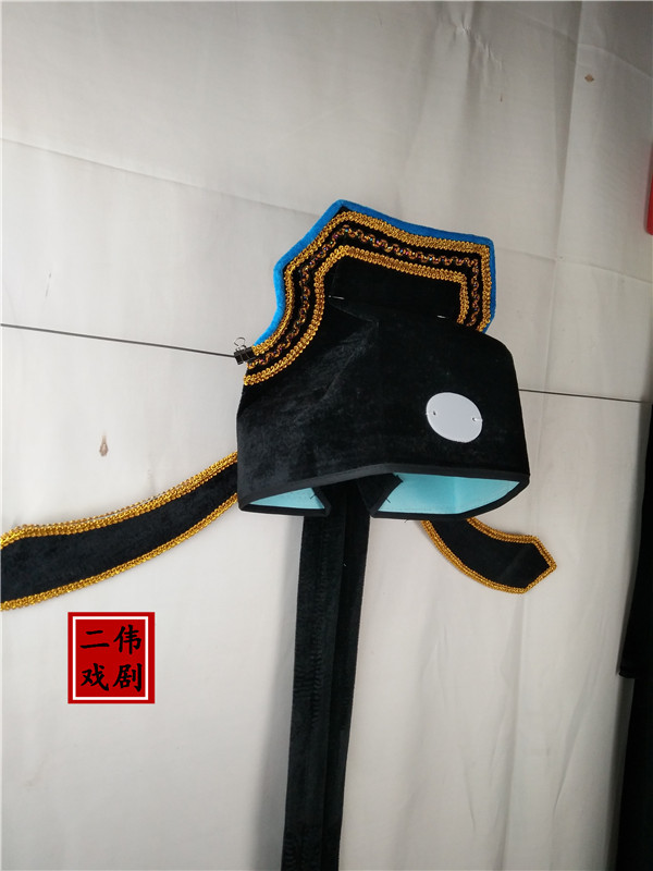 古装 影视戏曲京剧李白小生巾 素生帽书生巾 学士巾高方巾贫生巾