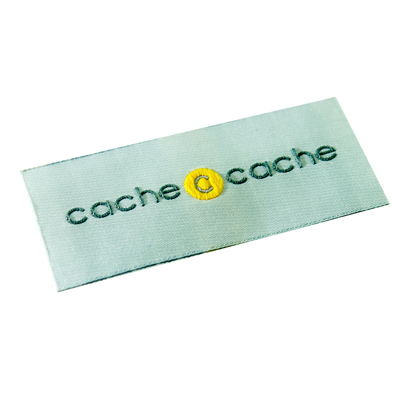 高密度彩色织标定制 卡通图案模切织唛标男女装童装织唛领标定做