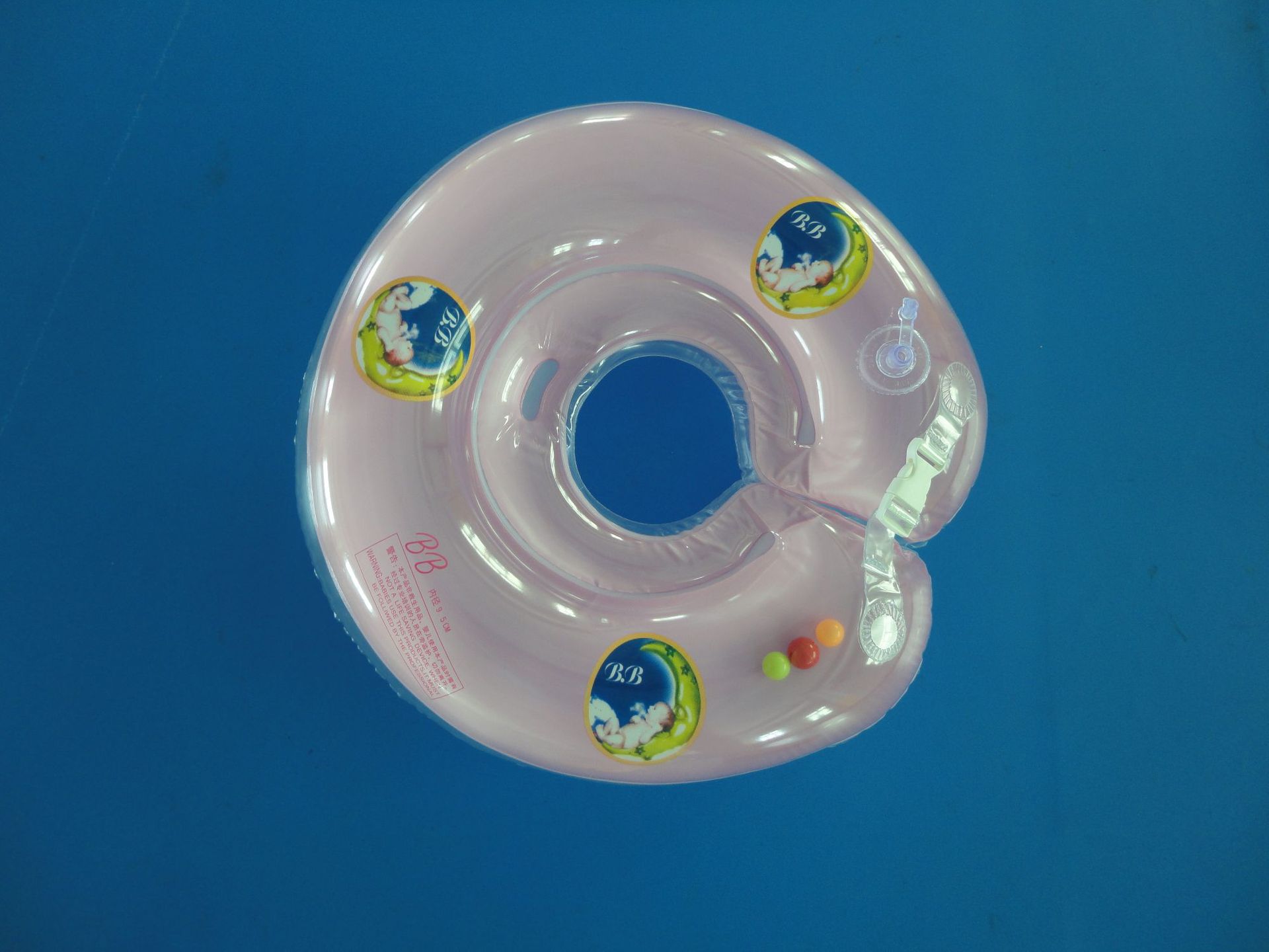 婴儿游泳圈宝宝颈圈可调大小幼儿防后仰脖子充气脖圈泳圈