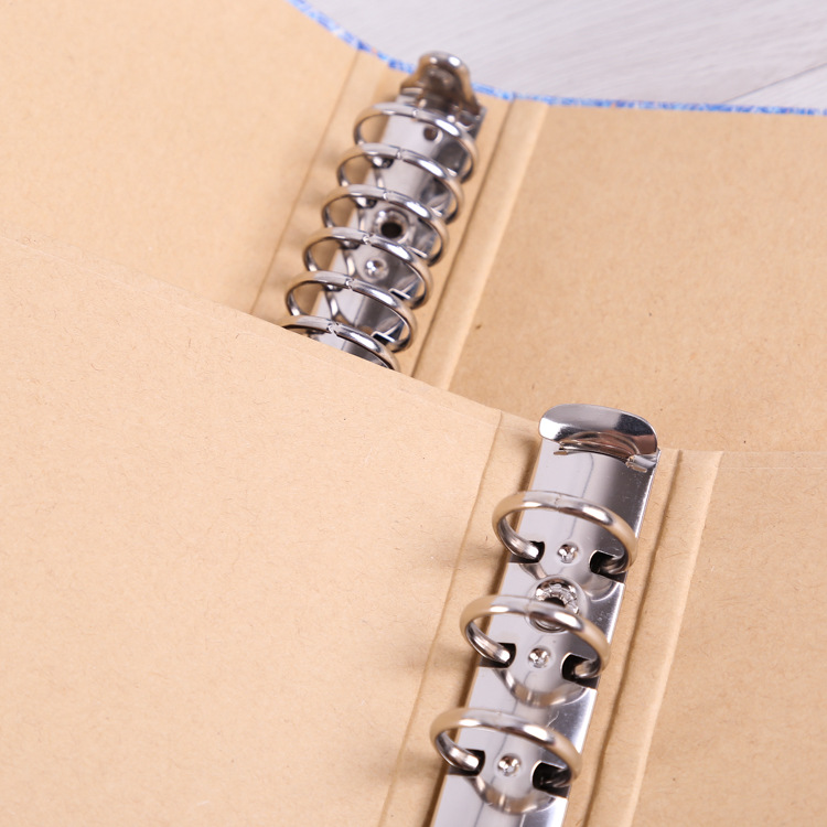 精美铁圈夹笔记本精装册复古活页笔记本学生活页夹26孔记事本