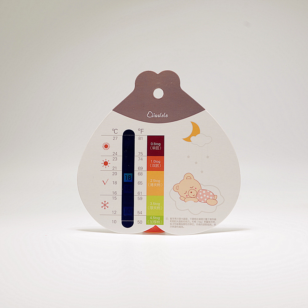 可折叠悬挂小房子造型室内温度计 纸卡室内温度卡 软磁冰箱温度计