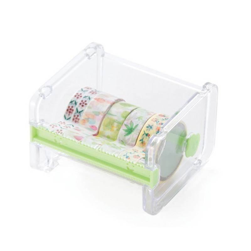 Japanese Office Stationery Multi-Purpose Tape Base Tape Cutter Tape Dispenser Desktop Tape Storage Box Finishing Box