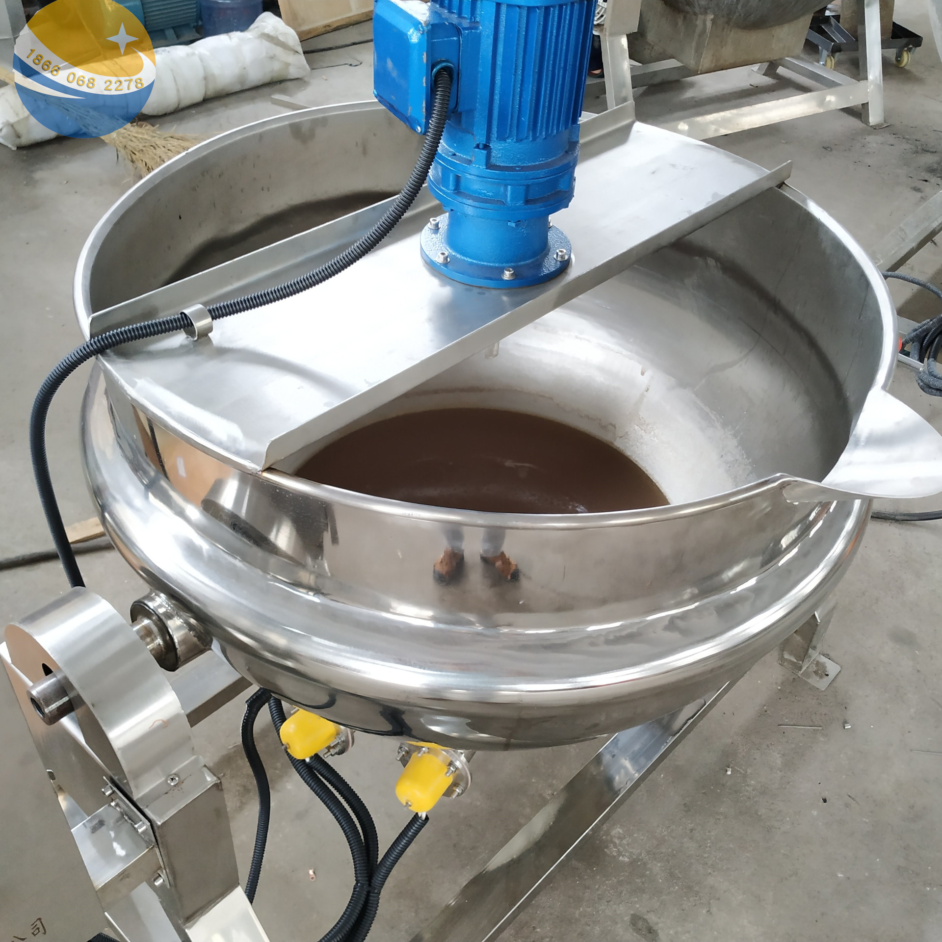 可控制加热温度和时间 带刮底自动搅拌器 魔芋豆腐熬制蒸煮锅    设备