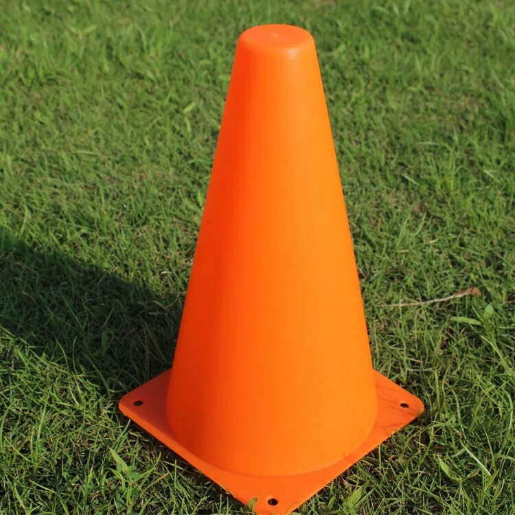 23cm方底标志筒足球标志桶雪糕筒 标志障碍物足球训练器材