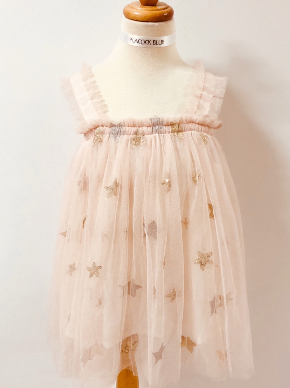 peacockblue轻奢品牌新款童装刺绣闪片童纱裙新品秒杀