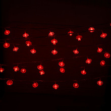 厂家现货小红灯笼装饰灯 户外防水彩灯串 中国结春节元宵新年灯饰