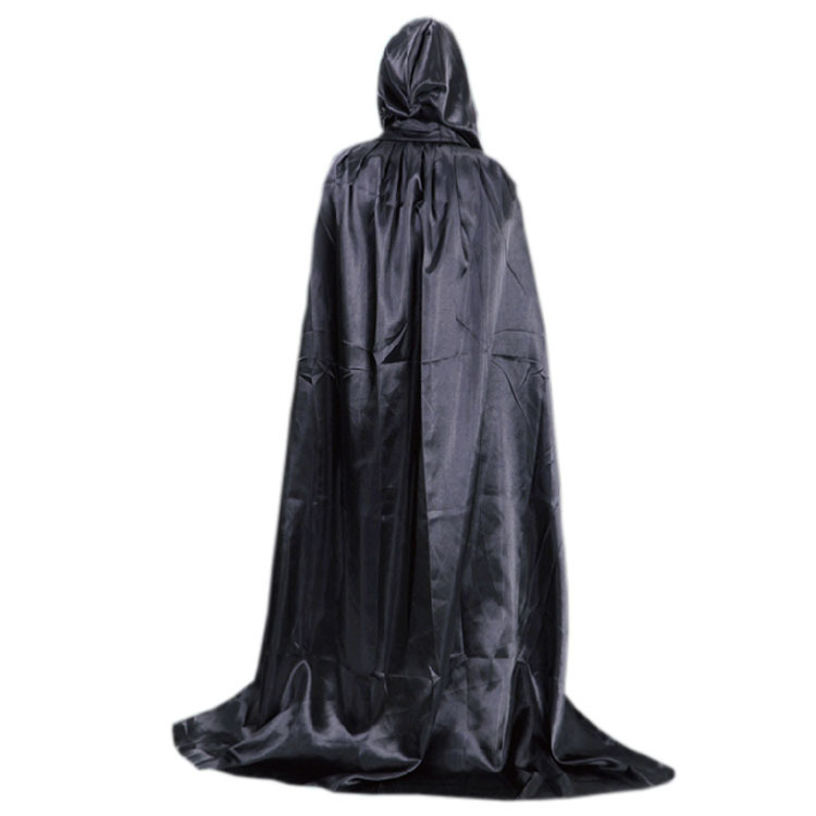 万圣节黑色死神披风 巫婆巫师披风 超长巫师披风 舞会服装披风