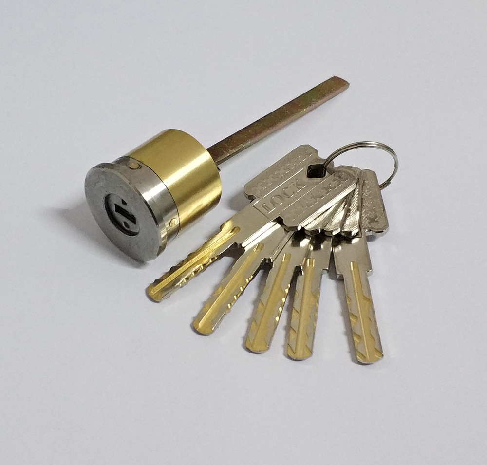 c级防盗门防钻锁芯 超b级叶片锁芯订做 外装门锁芯 中山小榄锁芯