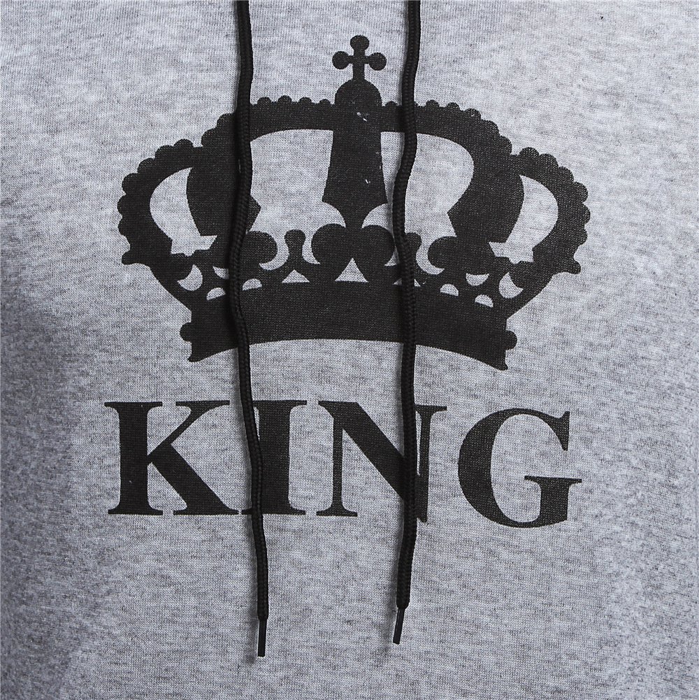 外贸秋冬款字母king queen 情侣 时尚 卫衣 ebay 亚马逊