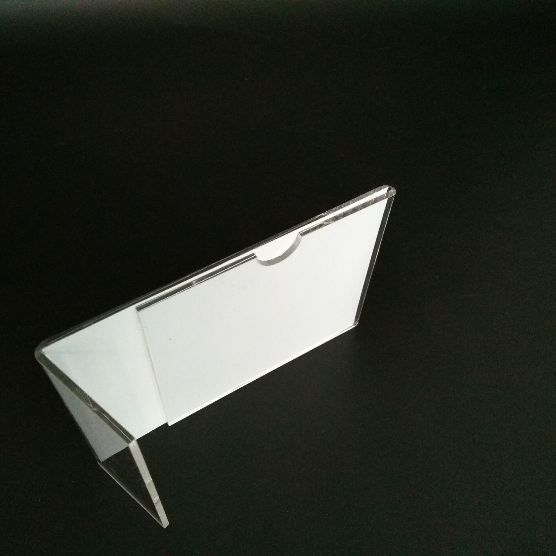 东莞图威定制l型亚克力台卡水晶l型桌牌l型透明亚克力台卡台签