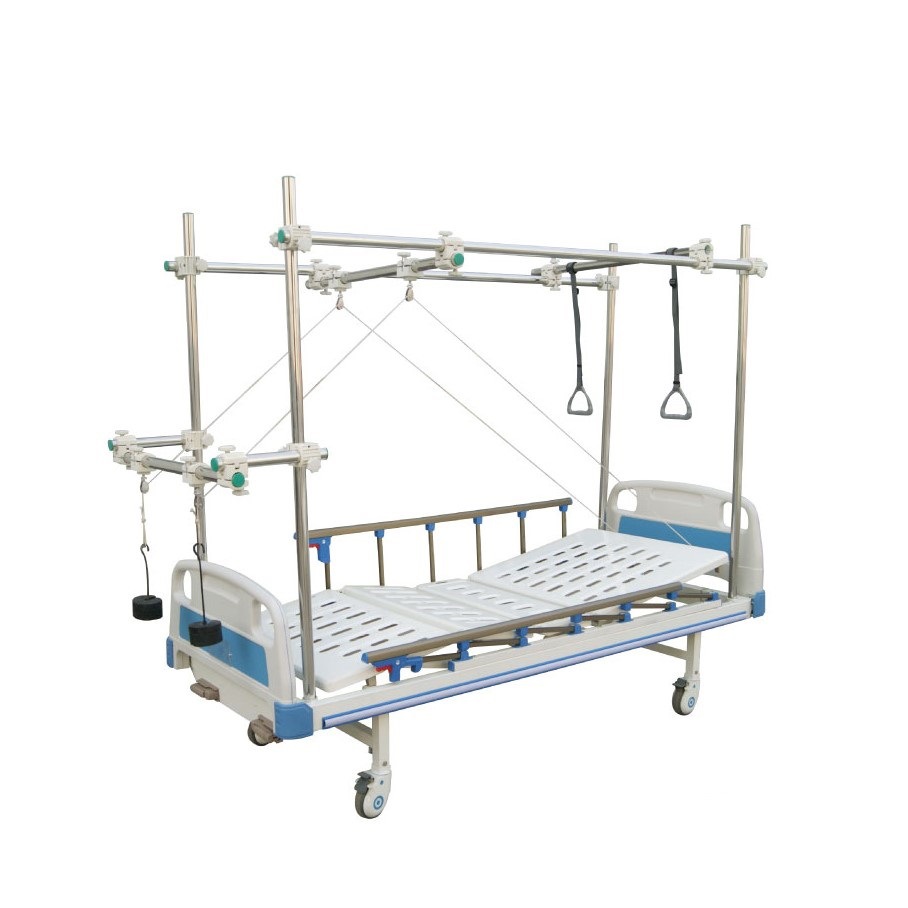 abs床头冲孔双摇骨科牵引床 医院用家用老人看护监护理手摇病床