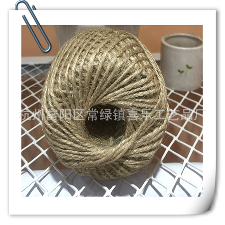 3-Strand Hemp Rope Tag Rope DIY Material Accessories 100G One Decorative Portable Hemp Rope