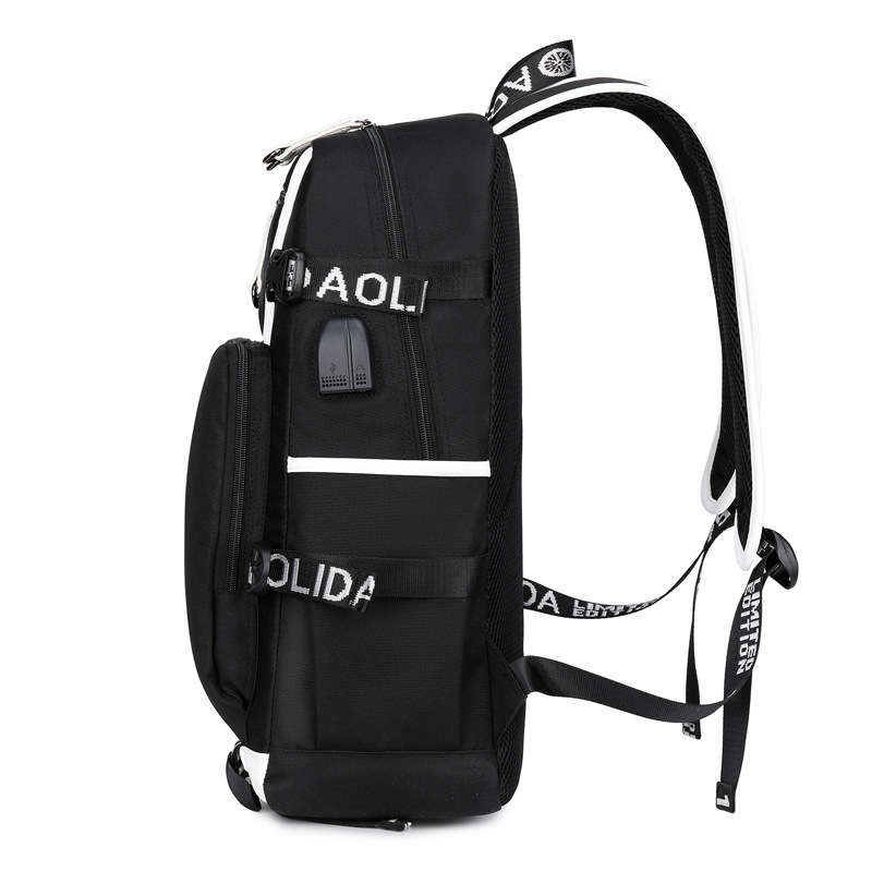 New Heat Mark Backpack Male Middle School Student Schoolbag Female Oxford Waterproof Computer Bag Leisure Travel Backpack Male Bag
