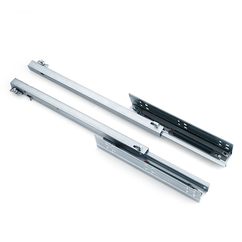 厂家直销缓冲抽屉缓冲滑轨 l389-03隐藏式二节滑轨 下单前请咨询