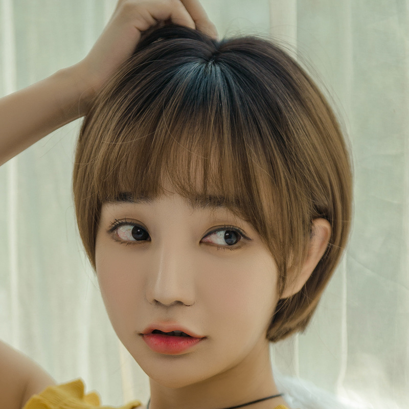 假发女短发头圆脸bobo套韩国波波帅气修脸蓬松齐刘海甜美可爱网红