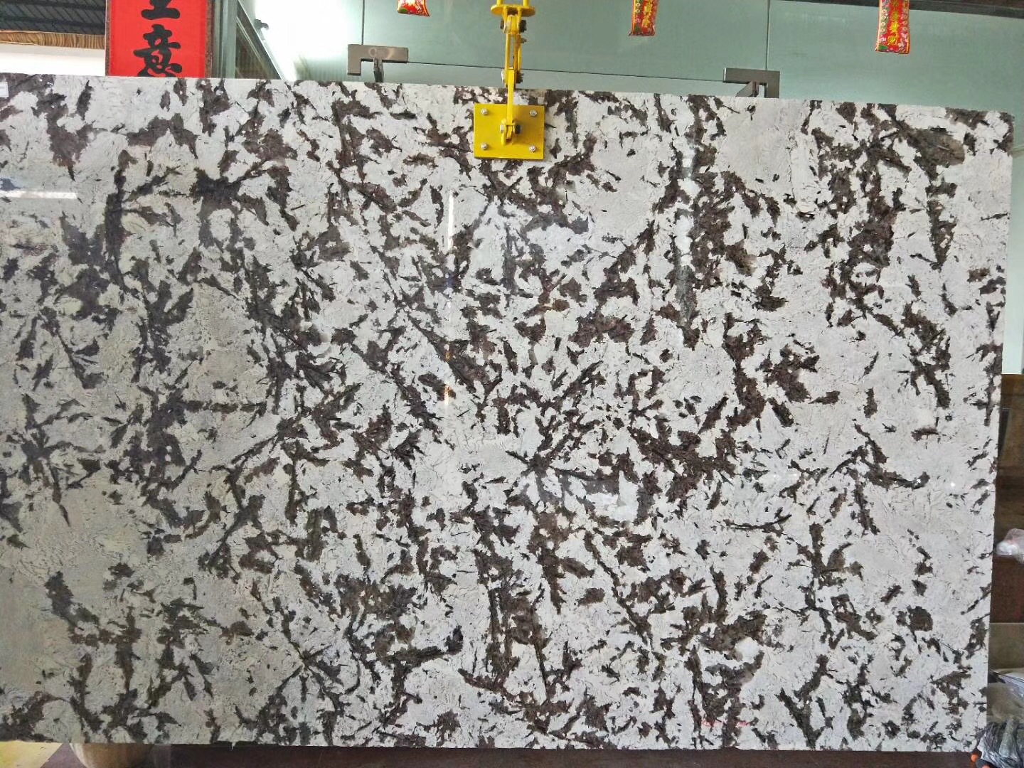 天然大理石板雪山兰水刀拼花石材家具大理石台面过门石背景墙定制