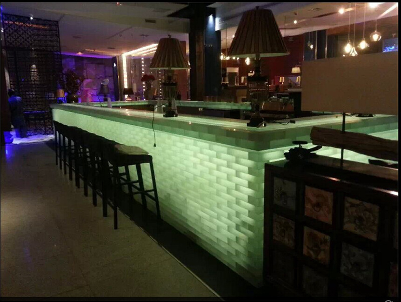 热熔透明实心水晶玻璃砖外墙透光隔断墙墙面装修别墅酒吧台水晶砖