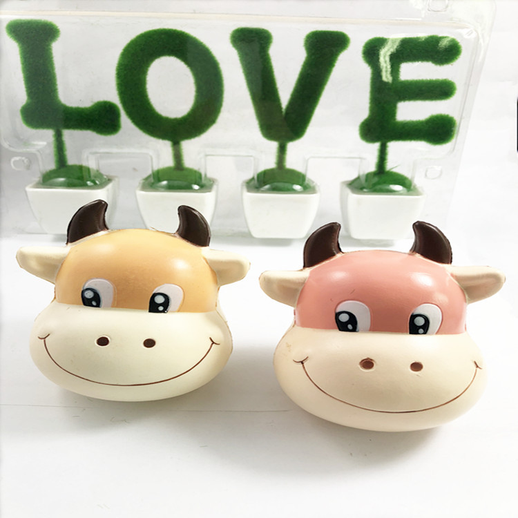 慢回弹squishy新品 pu仿真大牛头挂件 解压玩具摄影工艺品批发