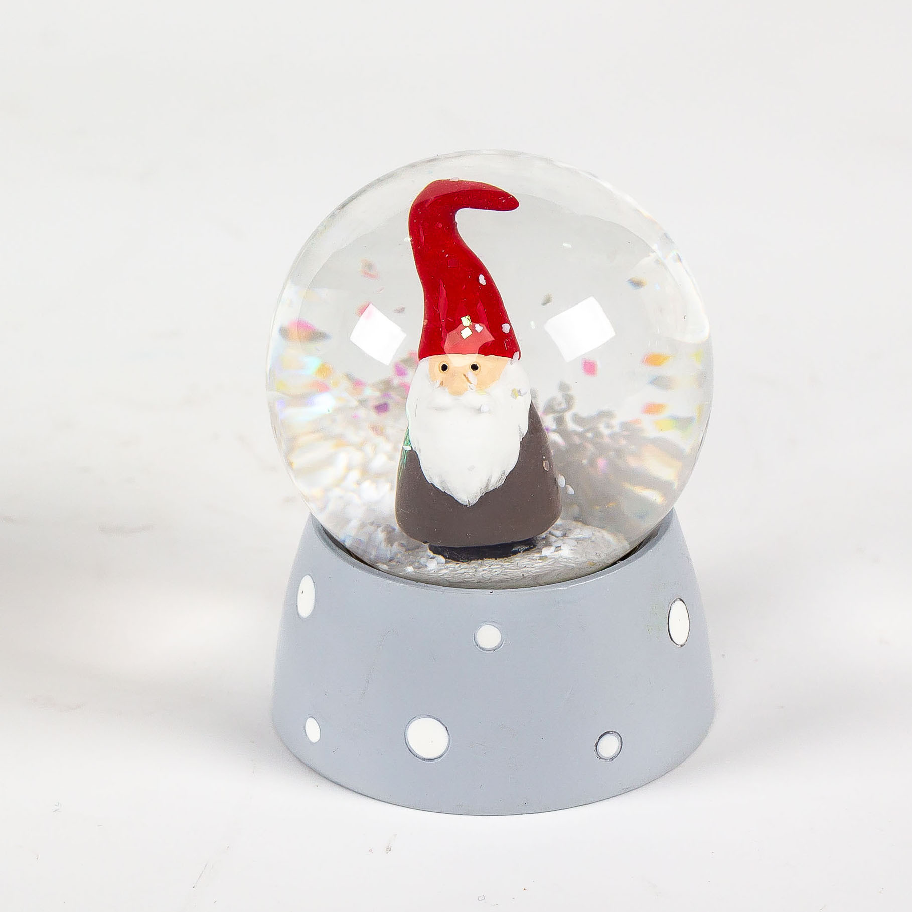 创意现代简约圣诞老人系列水晶球45mm儿童小孩圣诞礼品雪花球