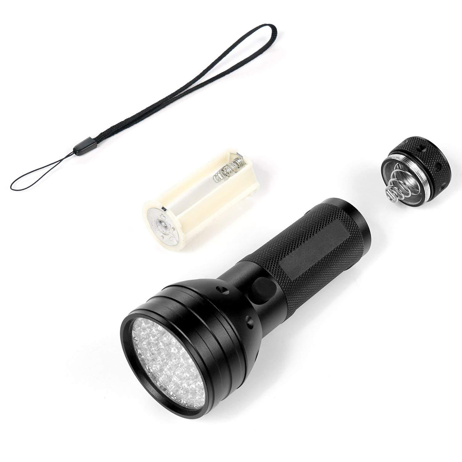 51led紫光手电筒荧光剂防伪检测uv紫外线黑光灯蓝紫光手电