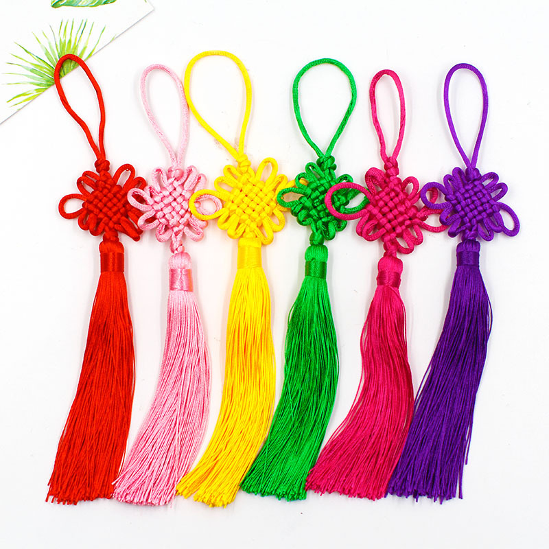 小号中国结 diy6盘结手工流苏穗子挂件 中国结特色礼品厂家批发