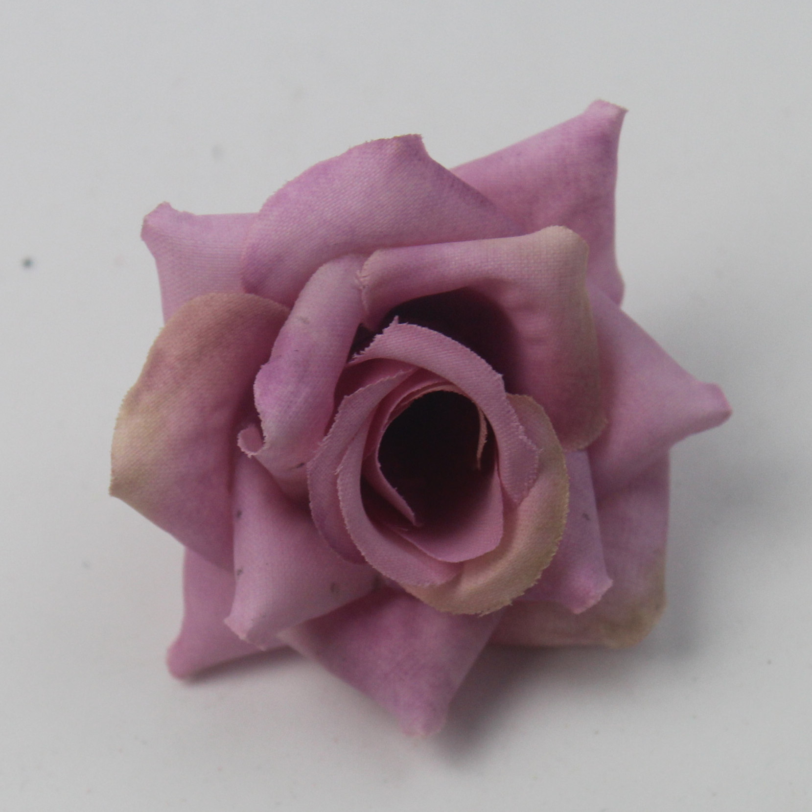 丝花绢布卷边玫瑰小花朵头饰婚庆花头绢花花头装饰拍照仿真花朵