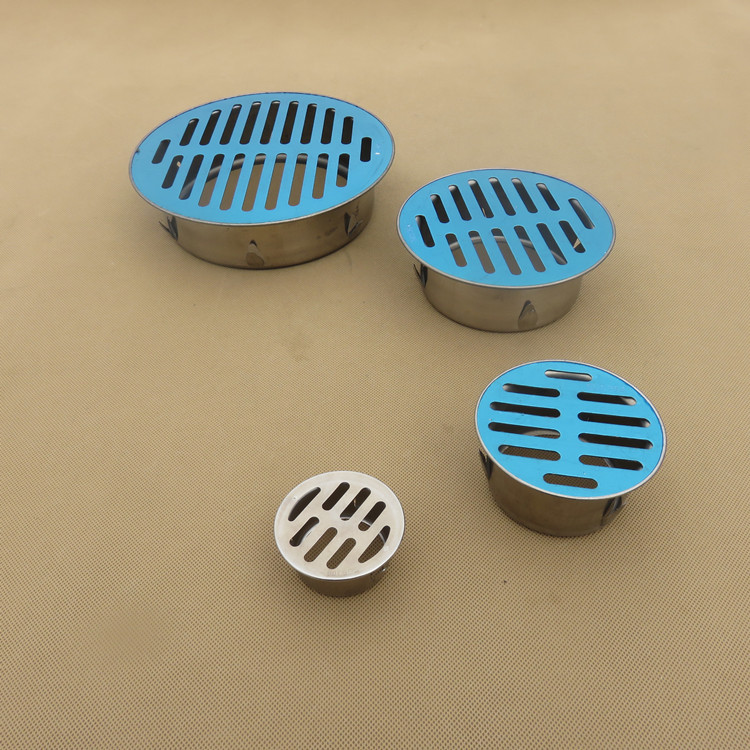 50/75/110pvc160管阳台防堵平面地漏帽 304不锈钢卡插天台地漏盖