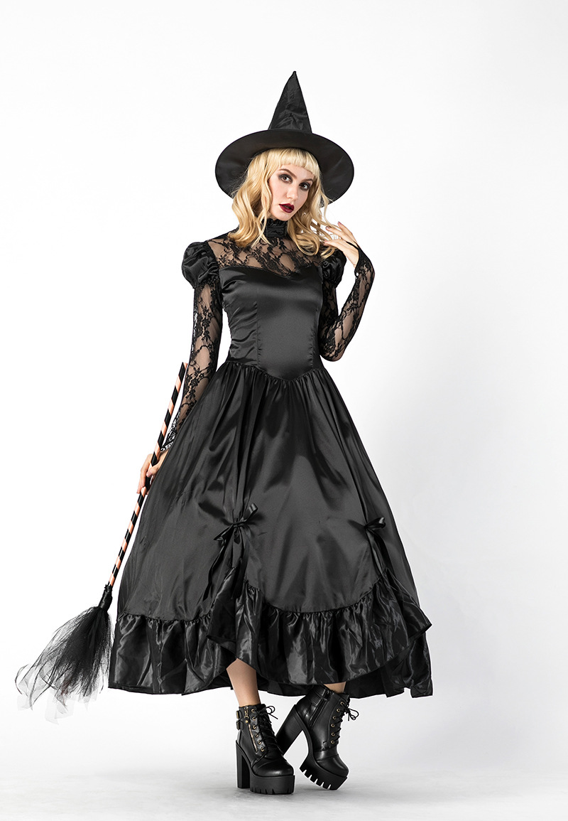 实拍 新款万圣节巫婆游戏服 性感魔女女巫舞台演出服巫婆装连衣裙