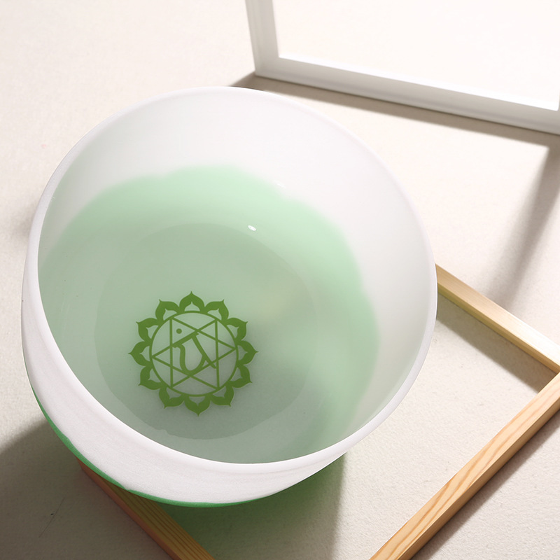 厂家直销6-12英寸莲花脉轮水晶钵佛音碗音疗瑜伽灵修冥想西藏颂钵