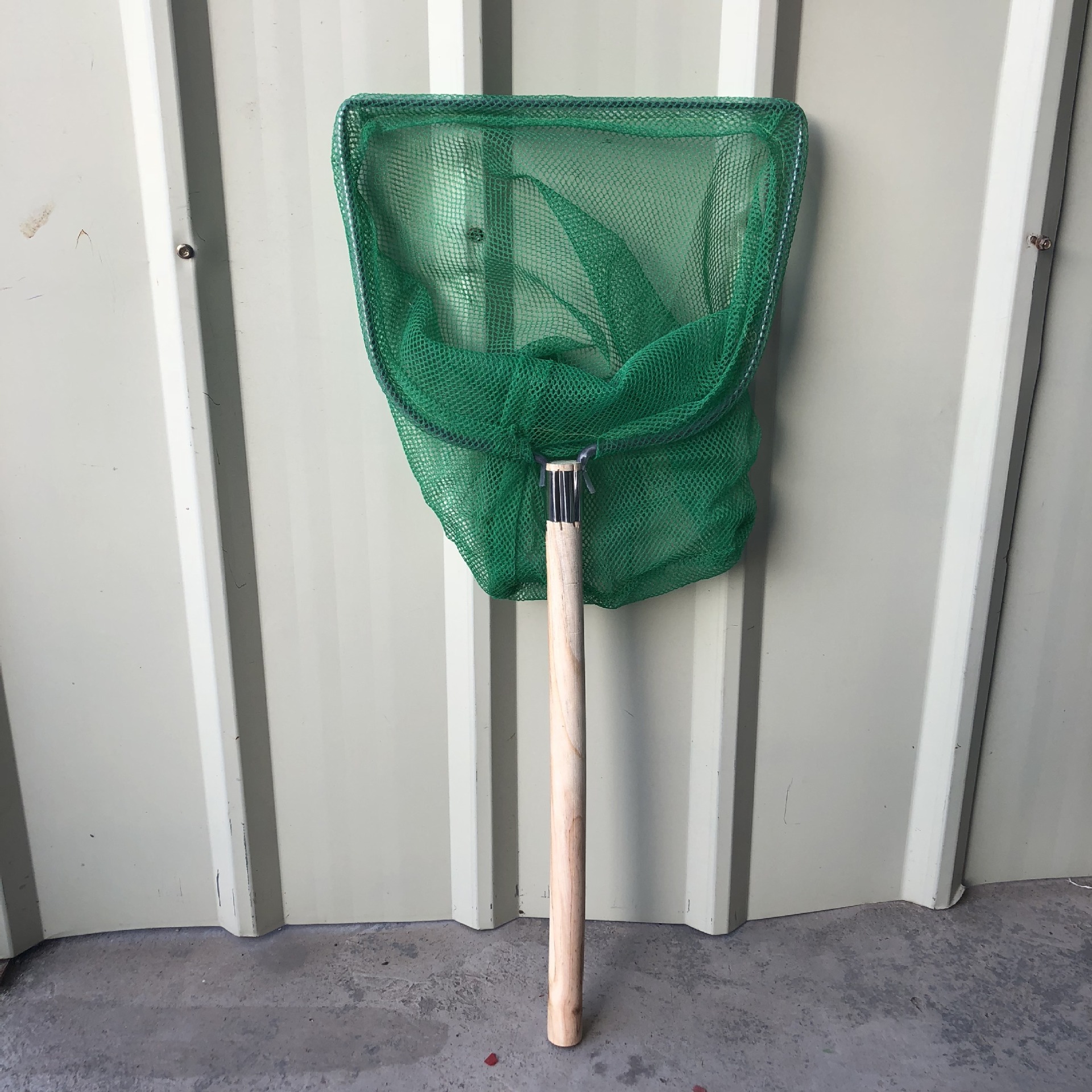 抄网捞网木柄制作捞鱼网抄鱼网圈纯手工编织网兜实木抄网实心