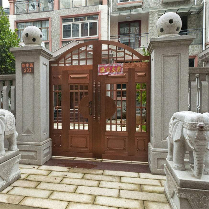 石雕欧式大门柱子浮雕刻花 别墅公司门套柱墩牌坊大理石园林装饰