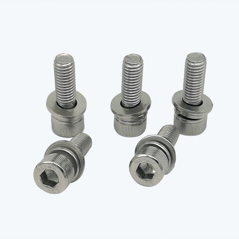 供应不锈钢 gb70.1内六角圆柱头平弹垫三组合m2-m10