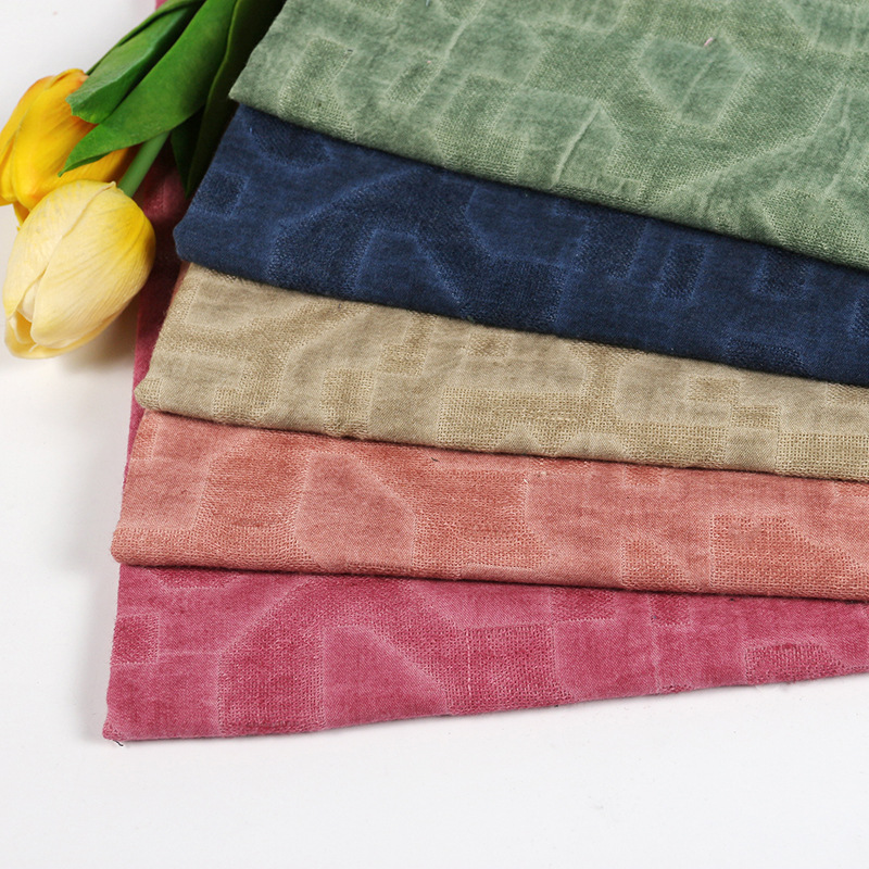 梭织棉麻面料 上衣裤装裙子服装面料 素色亚麻粘布2063