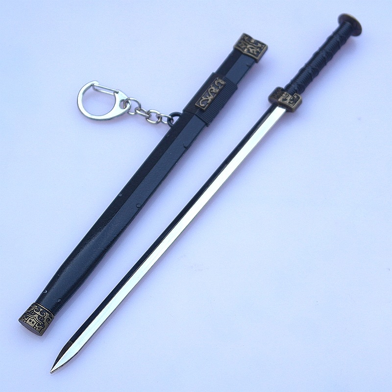 古国古代兵器汉剑龙泉赤壁吴京夺帅汉剑金属摆件八面长剑合金模型