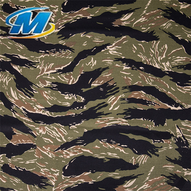 现货全棉斜纹丛林虎纹迷彩印花面料户外大树森林迷彩野营帐篷面料