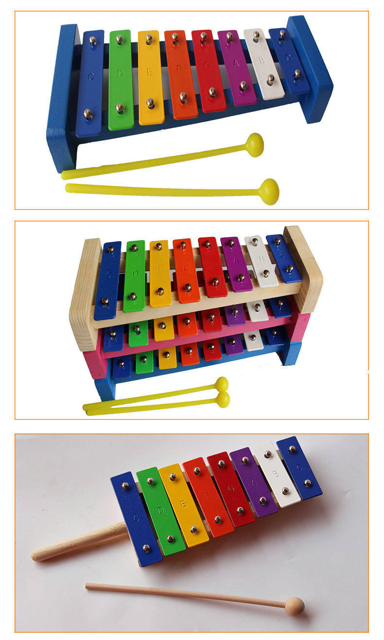促销 奥尔夫儿童打击乐器 彩色8音铝板琴 早教顺八音敲琴打琴