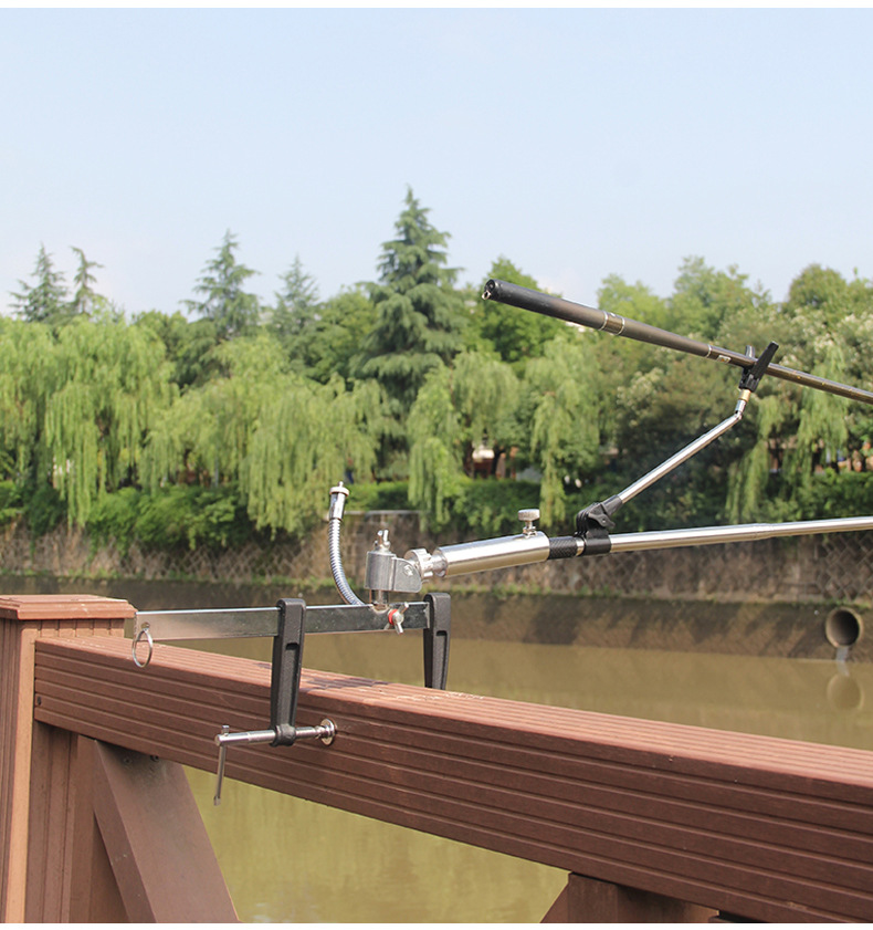 伟冠新款钓鱼支架鱼竿支架多功能桥钓支架夹式万向炮台架钓鱼用品