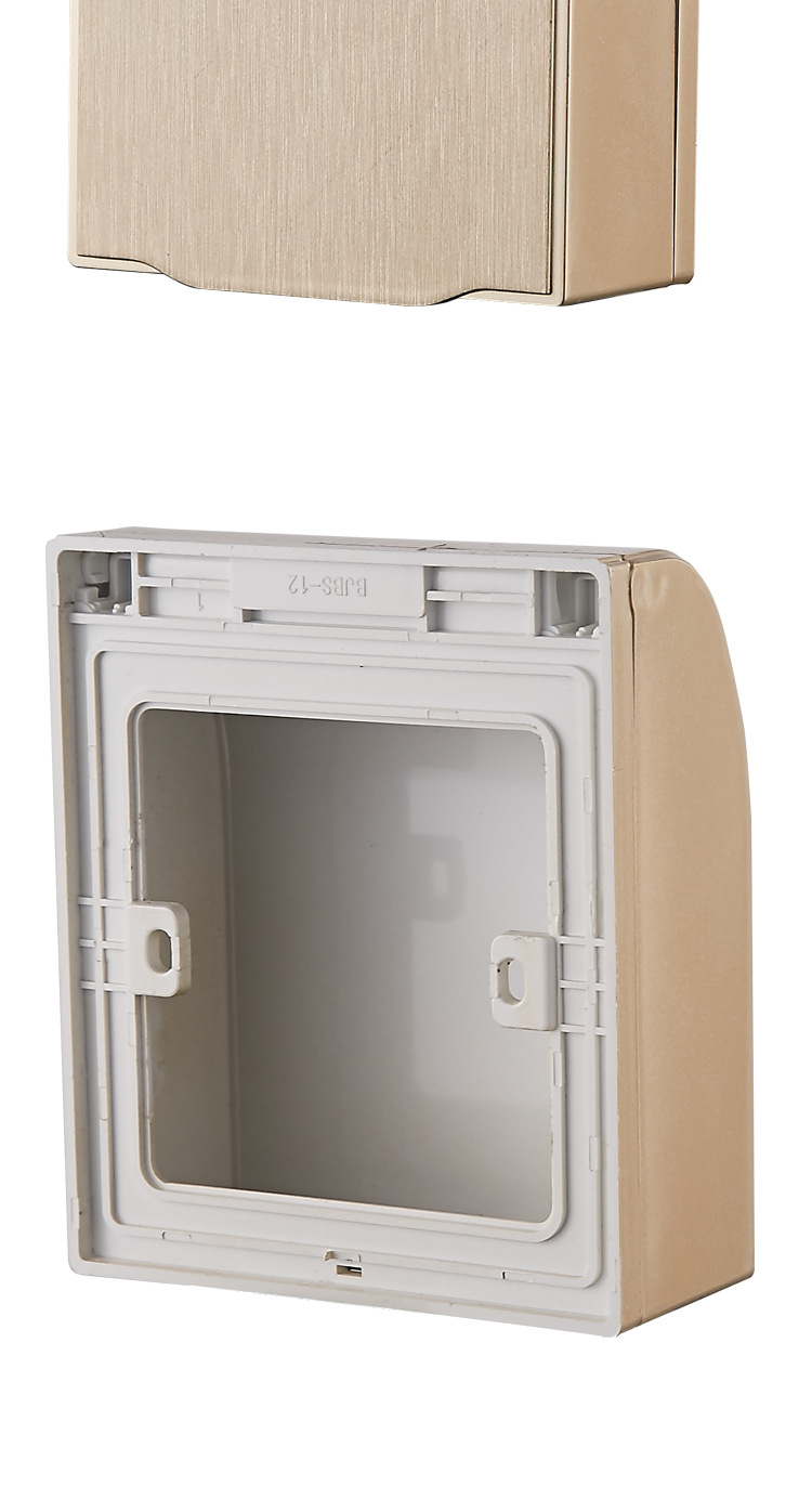 厂家直销 86型开关插座防水盒浴室防喷盒保护盖/豪华拉丝香槟金