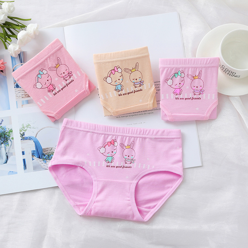 厂家直销小女孩三角裤女童莫代尔中小童内裤3-7-12莫代尔儿童内裤