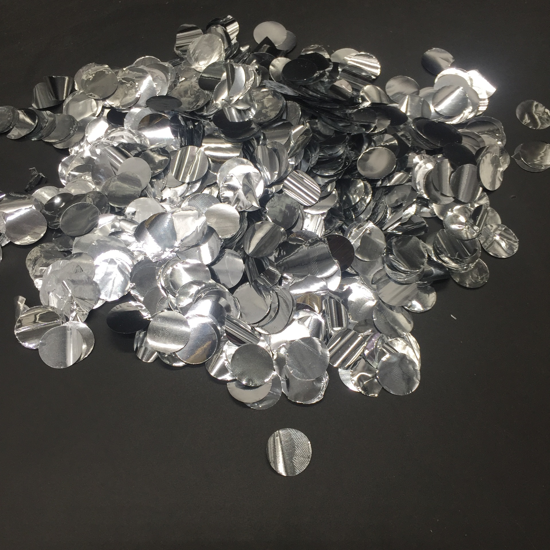 跨境热卖圆形金银色亮片 铝膜金色纸片铝箔纸屑气球装饰厂家直供