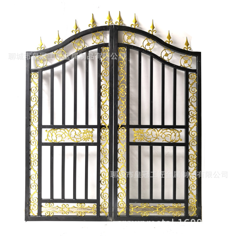 铁艺花园门 江苏泰州欧式别墅铁艺大门双开门单扇门仿古铁门