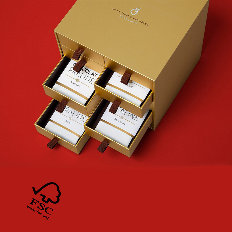 fsc纸盒fsc 环保包装盒高档创意多层礼盒定制抽屉盒多层礼盒