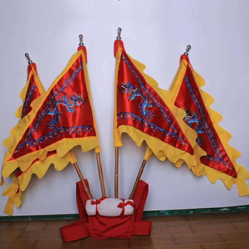 靠旗杆京剧戏剧戏曲演出旗架道具大靠旗杆滕杆旗棍背旗杆靠板靠兜