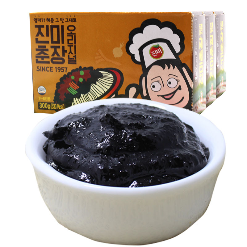 韩国进口真味春酱300g*30盒整箱炸酱面杂酱面拌面酱黑酱干淳酱