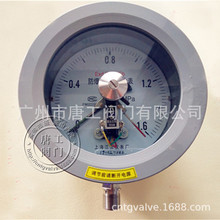 厂家直供YX-100B防爆电接点压力表 上海江云抗爆电接点压力表YX型