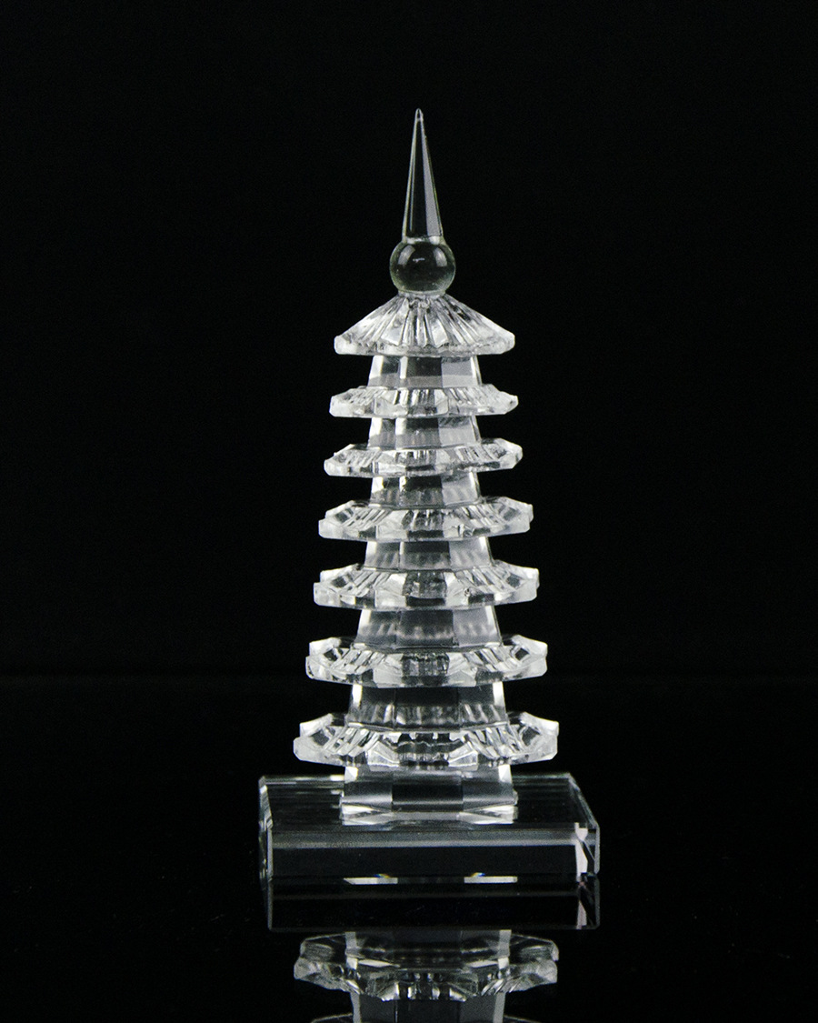 直销水晶文昌塔模型 7层9层11层13层花边水晶文昌塔 礼品