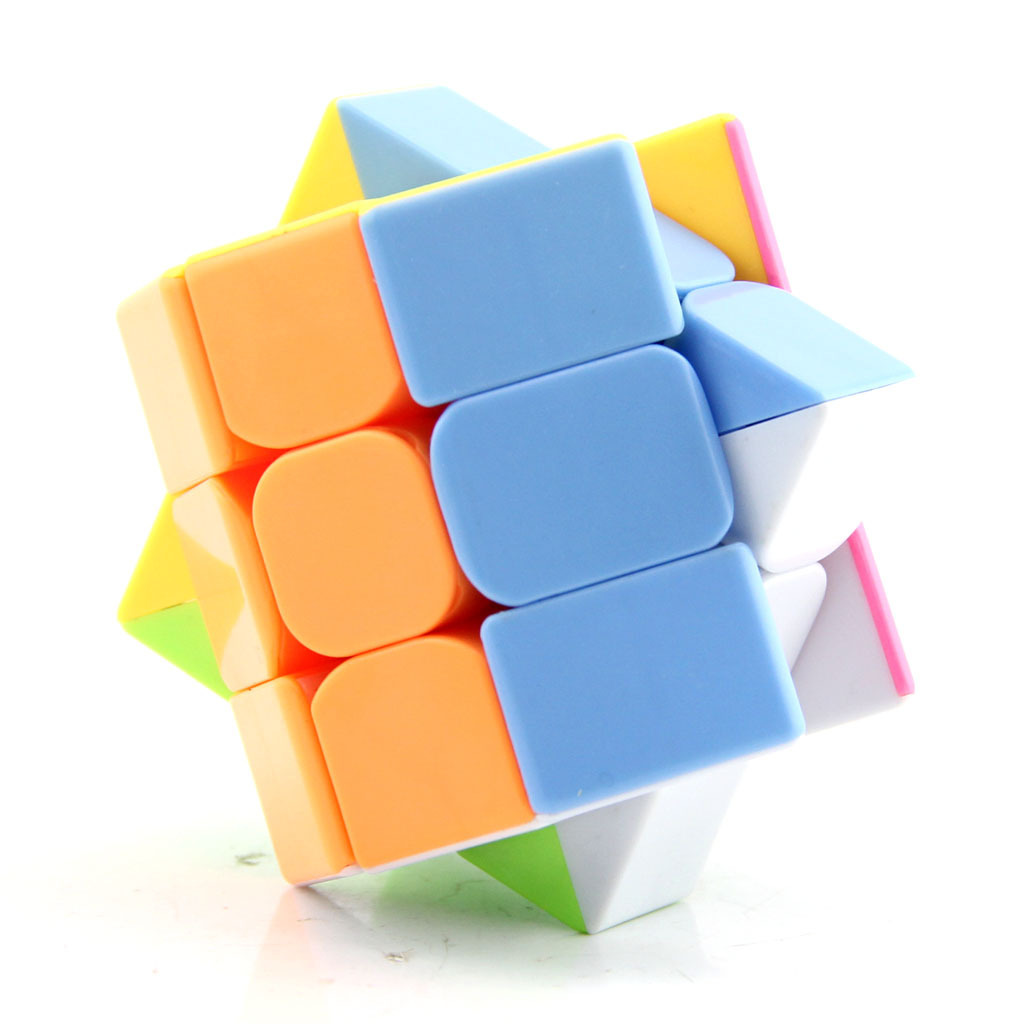 儿童竞赛八角柱三阶魔方糖果色 异型3阶魔方圆柱智力玩具