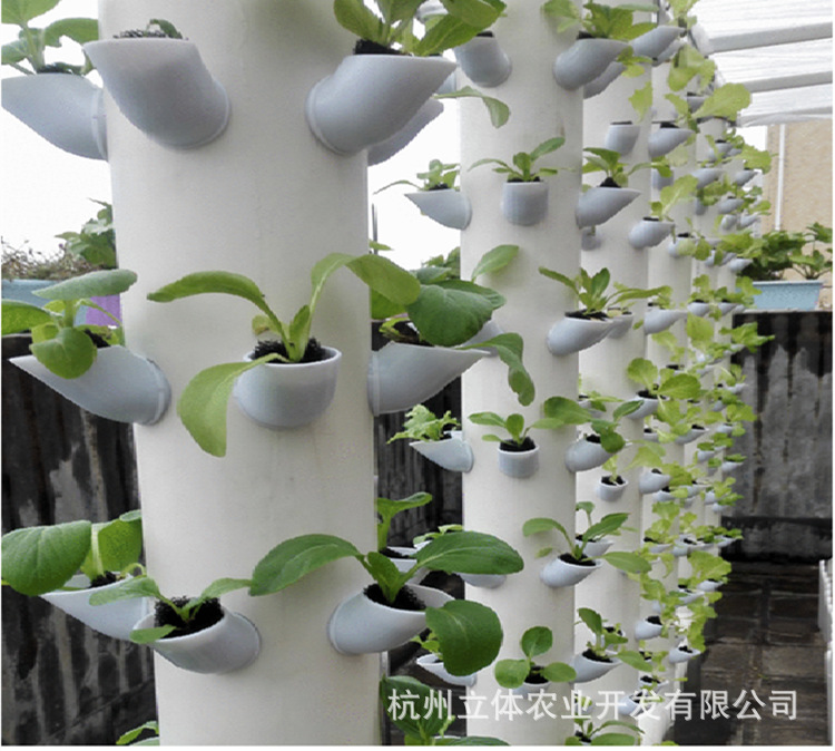 厂家直供 pvc堰塞湖原理立体栽培柱 室内无土栽培管道植物栽培架