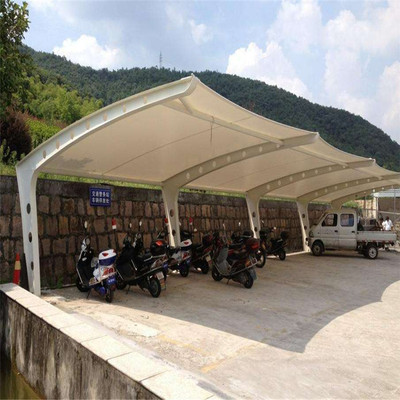 电动车自行车雨棚 汽车车棚 遮阳棚雨棚 膜结构停车棚膜结构工程