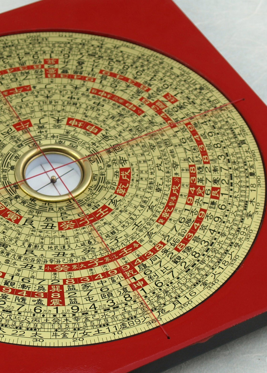 日星堂罗庚盘罗盘6.2吋综合盘 铜 木制 罗经盘